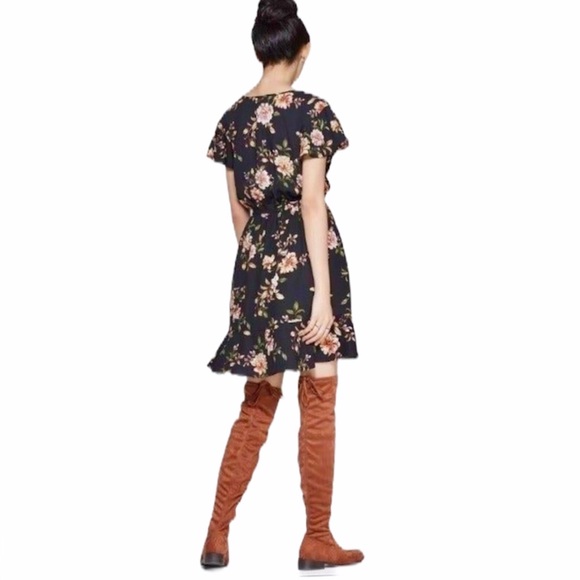 Vegan Suede Over the Knee Boots Chestnut Long Boot - Picture 3 of 7